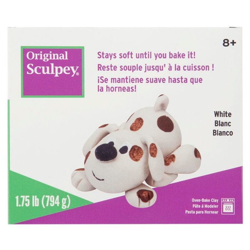 Sculpey Polymer Modeling Compound Clay, 8 Pounds, White