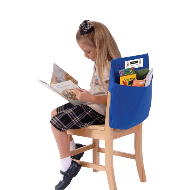 Seat Sack Elastic Back Storage Pocket, 12 to 17 Inches, Blue