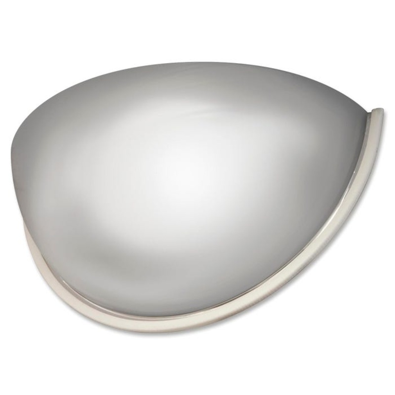 See-All Half Dome Convex Mirror with Adjustable Mounting Brackets, 18 in Diameter, Plexiglas