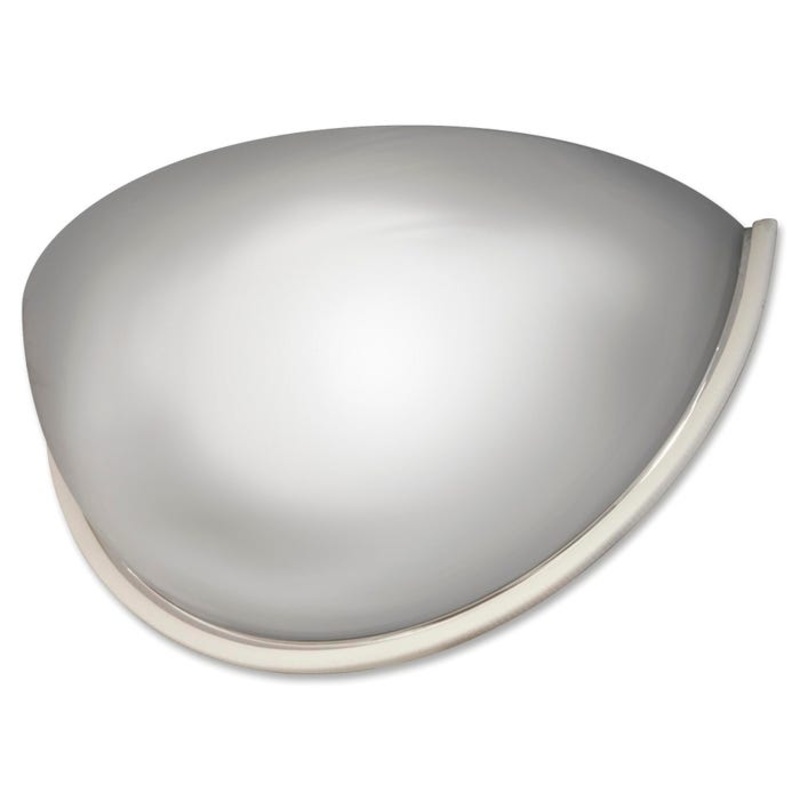 See-All Half Dome Convex Mirror with Adjustable Mounting Brackets, 26 in Diameter, Plexiglas