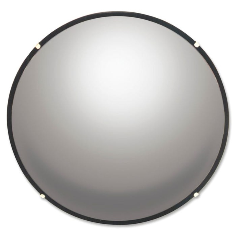 See-All Round Convex Mirror with Adjustable Mounting Brackets, 12 in Diameter, Glass