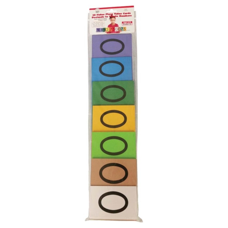 Sensational Math Place Value Cards 10-Value Decimals to Whole Numbers, Set of 100