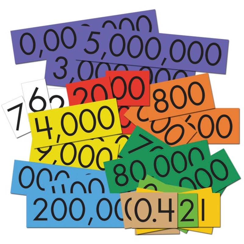 Sensational Math Place Value Cards 10-Value Decimals to Whole Numbers, Set of 1200