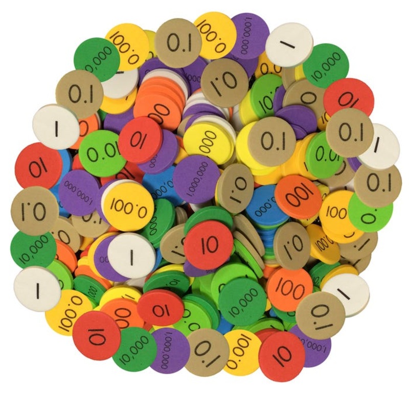 Sensational Math Place Value Discs 10-Value Decimals to Whole Numbers