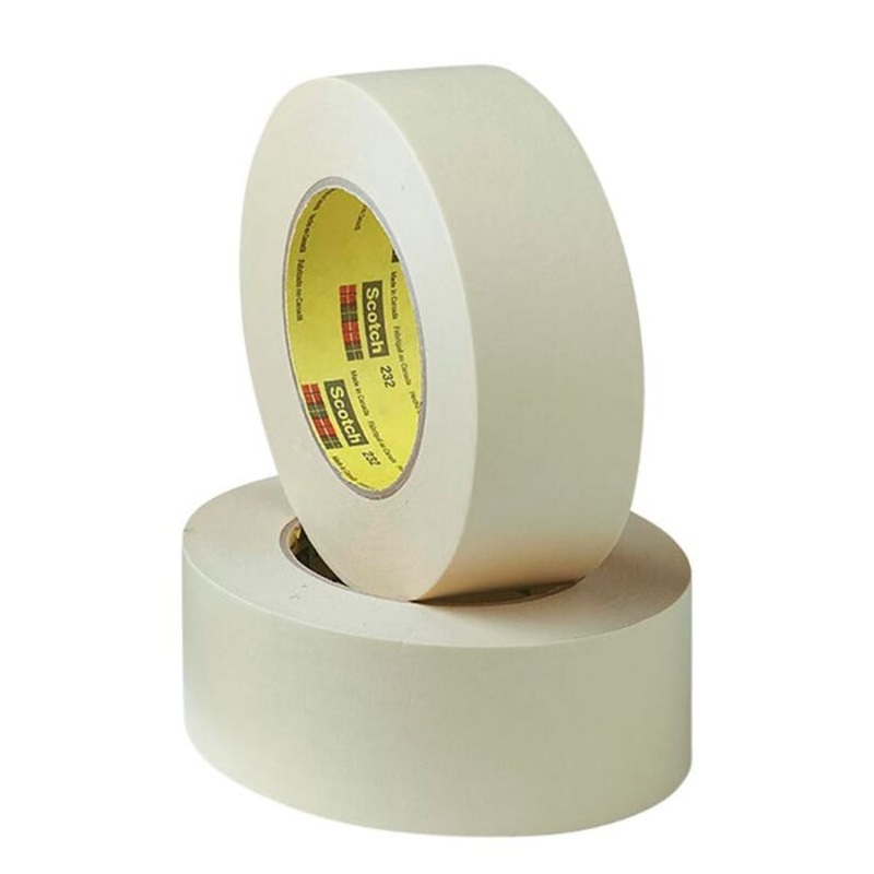 Scotch 232 High Performance Masking Tape, 3 Inch Core, 3 Inches x 60 Yards, Tan