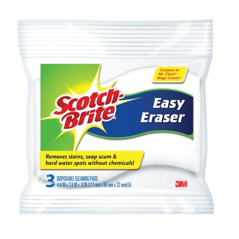 Scotch-Brite Easy Erasing Pad, 4-3/8 x 2-5/8 Inches, Pack of 24