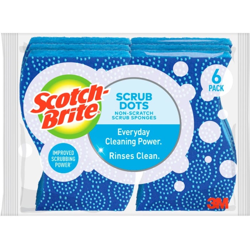 Scotch-Brite Scrub Dots Non-Scratch Scrub Sponge, Pack of 6