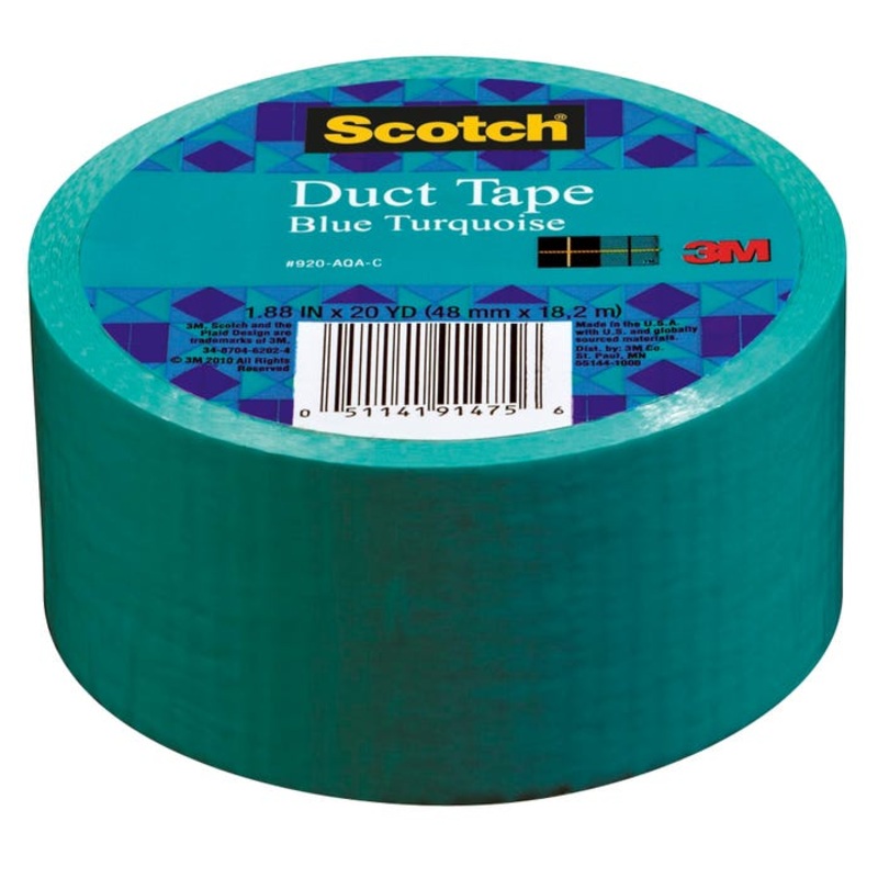 Scotch Duct Tape, 1.88 Inches x 20 Yards, Blue Turquoise