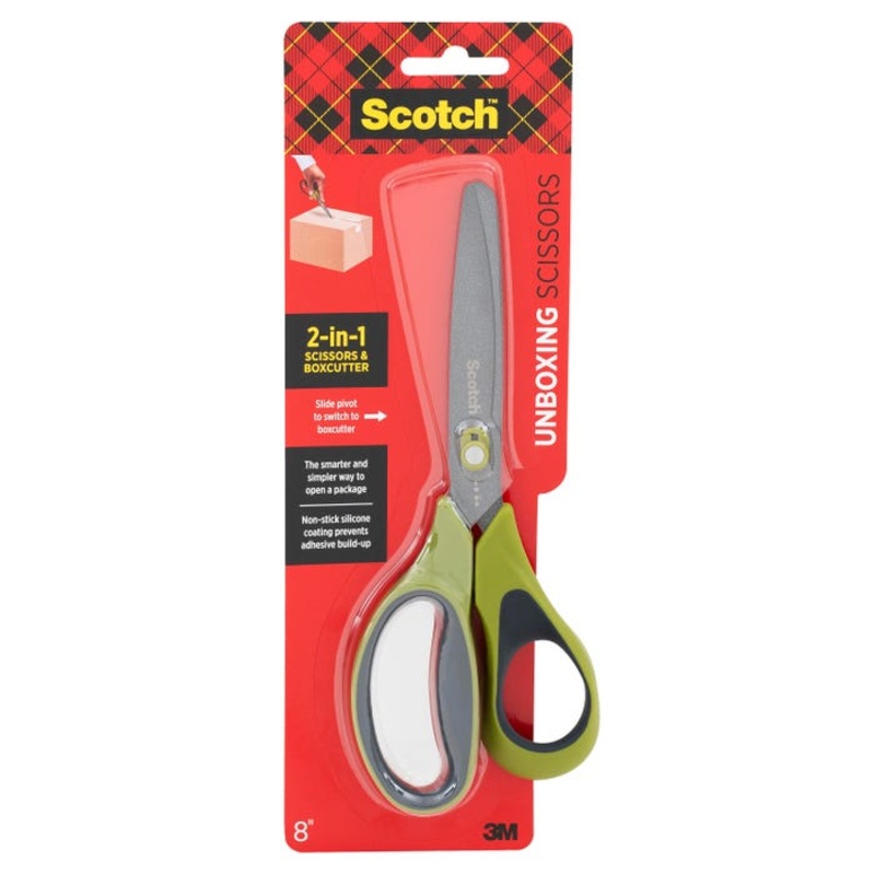 Scotch Non-Stick Unboxing Scissors, 8 Inches