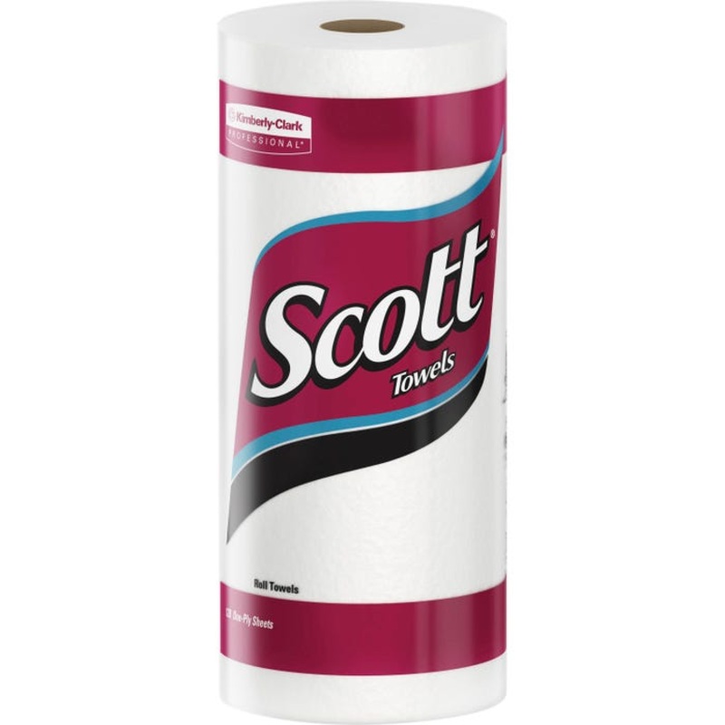 Scott Perforated Kitchen Roll Towels, 128 Sheets