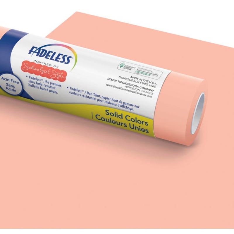 Fadeless Designs Paper Roll, Coral Sugar, 48 Inches x 50 Feet