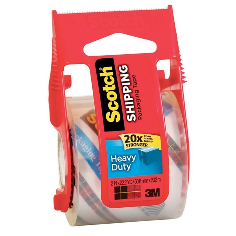 Scotch Heavy Duty Shipping Tape with Dispenser, 1.88 Inches x 22.2 Yards, Clear