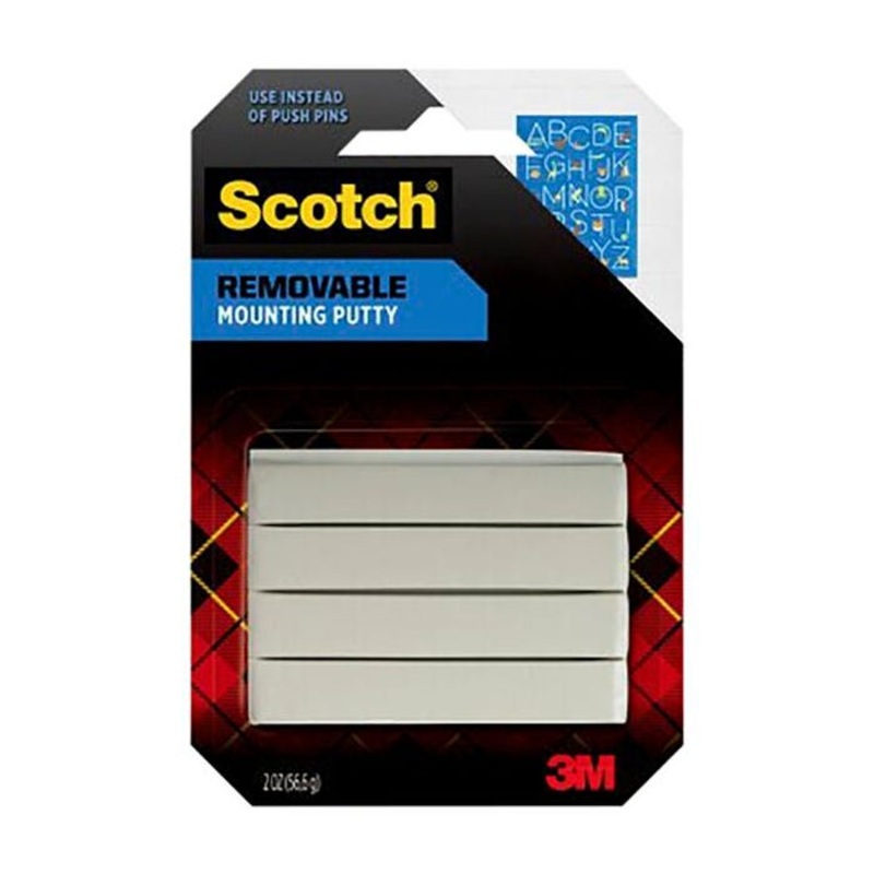 Scotch Lightweight Mounting Putty, 2 oz, White