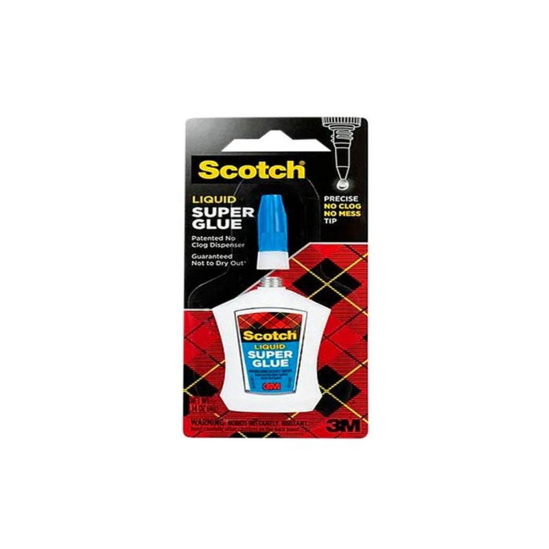Scotch Super Glue Brush-On Glue, 0.17 Ounce