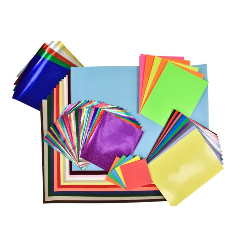 School Smart Creative Paper Pack, Assorted Sizes and Colors, Pack of 166
