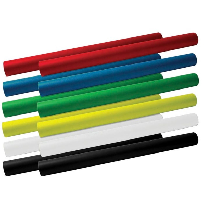 School Smart Fade Resistant Art Rolls, 24 Inches x 12 Feet, Assorted Colors, Pack of 12