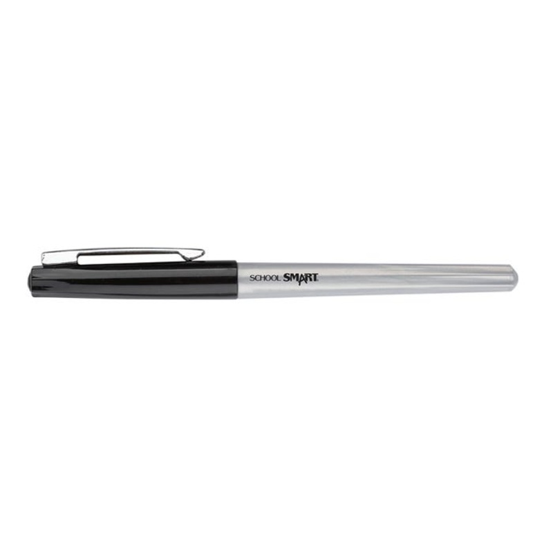 School Smart Fineliner Pen, 0.4 mm Ultra Thin Tip, Black, Pack of 48