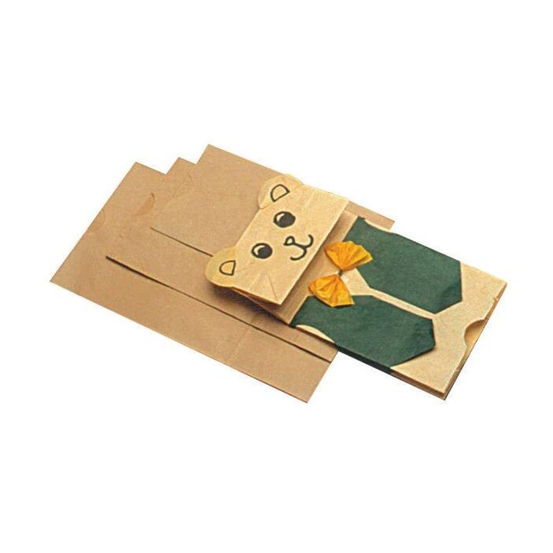 School Smart Flat Bottom Paper Bag, 13 x 6-1/2 x 4 Inches, Brown, Pack of 100