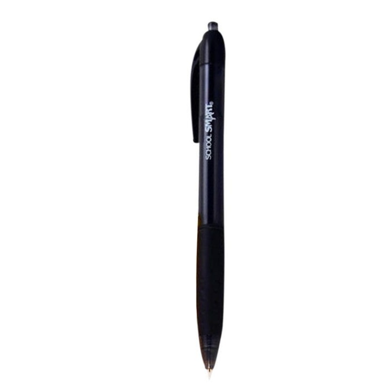 School Smart Retractable Hybrid Gel and Ink Pens, Black, Pack of 48