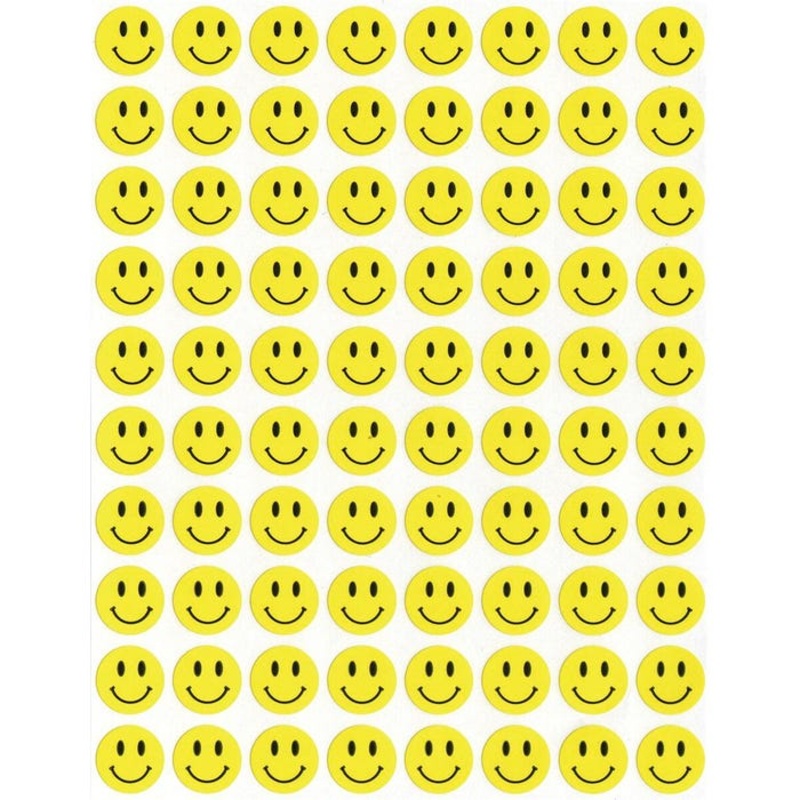 School Smart Smiley Face Mixed Emoji Stickers, 50 Sheets, Pack of 1780