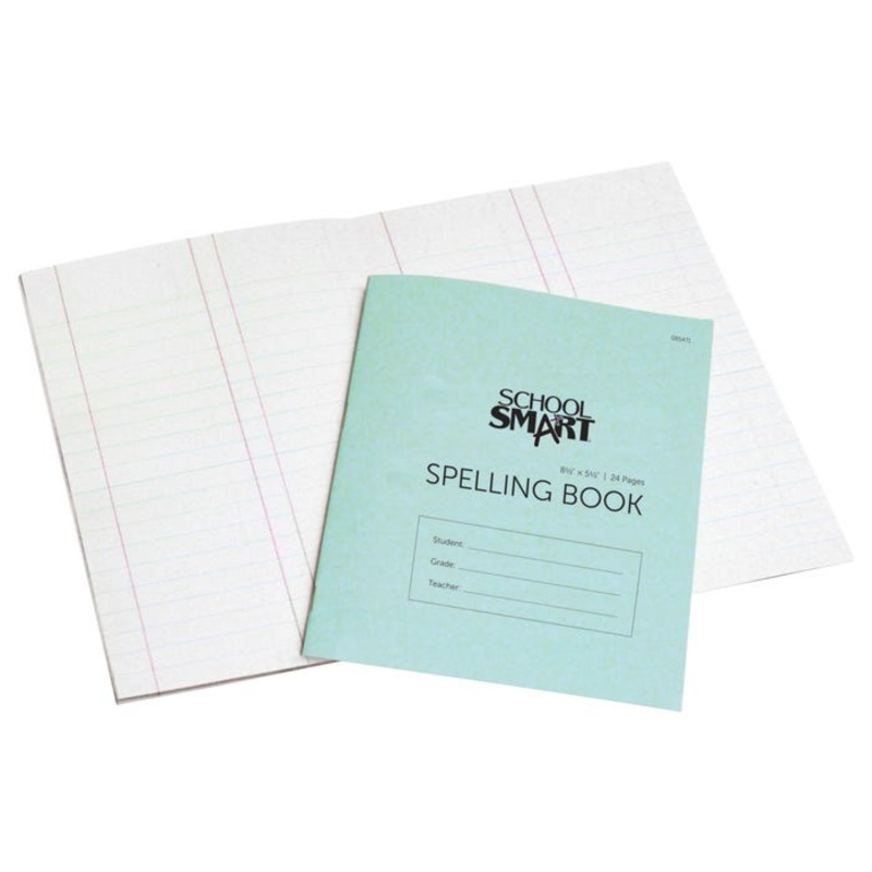 School Smart Spelling Blank Book, 5-1/2 x 8-1/2 Inches, 24 Pages, Pack of 48