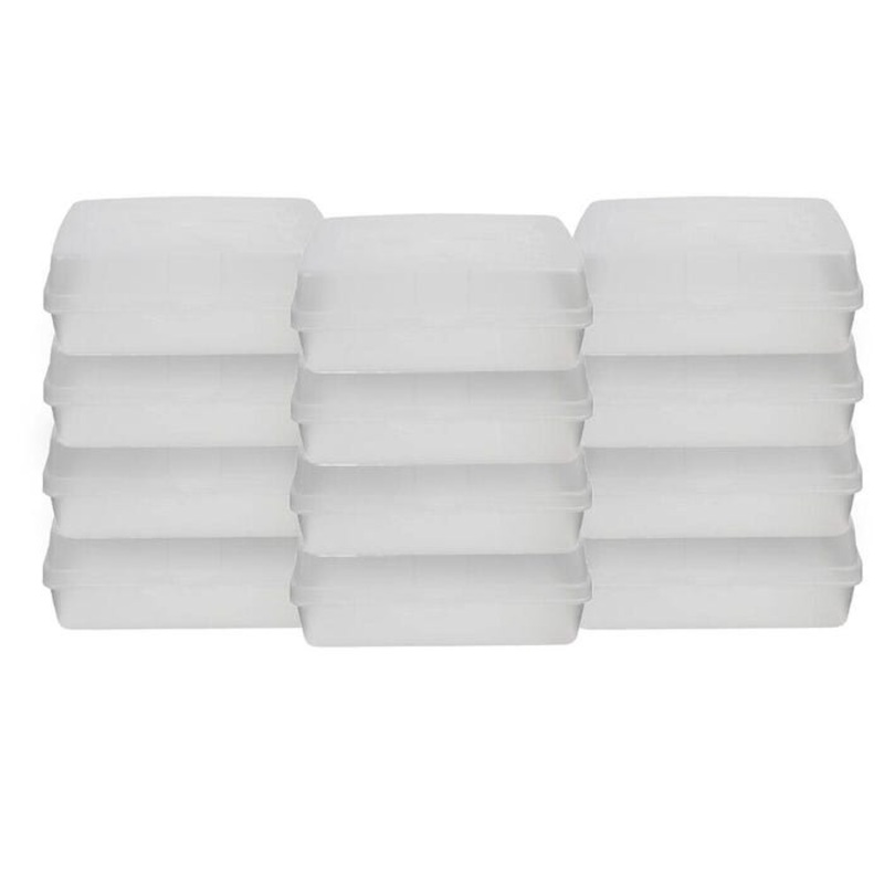 School Smart Standard Pencil Boxes, Clear, Pack of 12