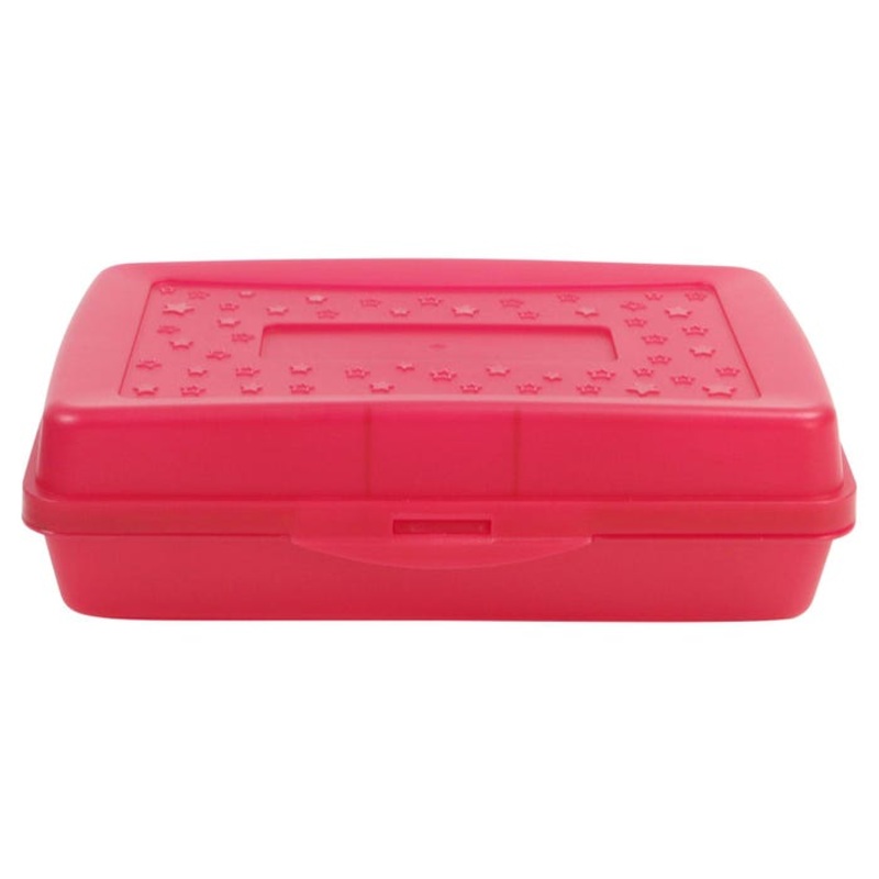 School Smart Standard Pencil Boxes, Red, Pack of 12