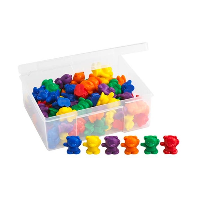 School Smart Backpack Bear Math Counters, Assorted Colors, 300 Pieces