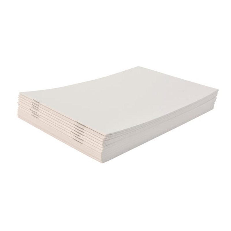School Smart Bright Blank Books, 8-1/2 X 5-1/2 Inches, White, 16 Sheets, Pack of 12