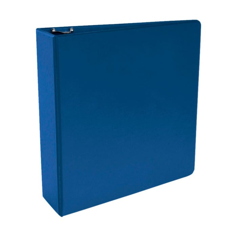 School Smart D Ring Binder, Polypropylene, 3 Inches, Blue