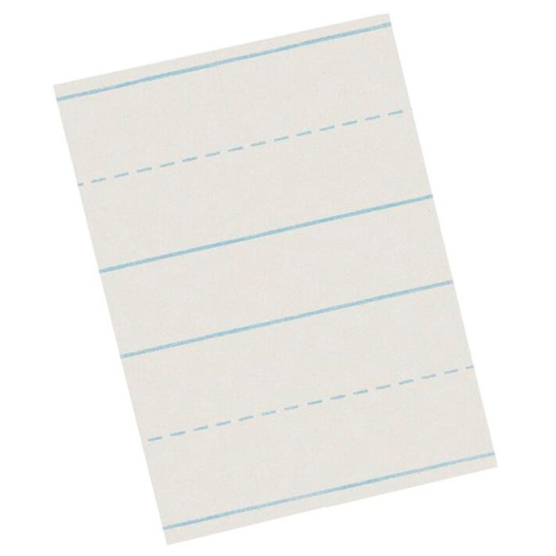 School Smart Picture Story Paper, 3/4 Inch Rule, 3/8 Inch Skip, 18 x 12 Inches, 500 Sheets