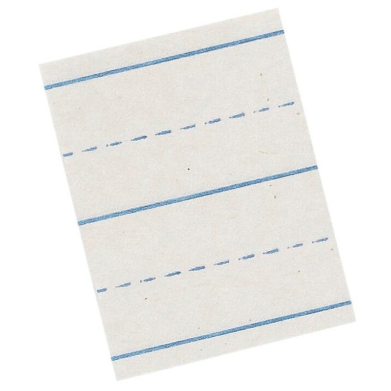 School Smart Picture Story Paper, 7/8 Inch Rule, 9 x 12 Inches, 500 Sheets