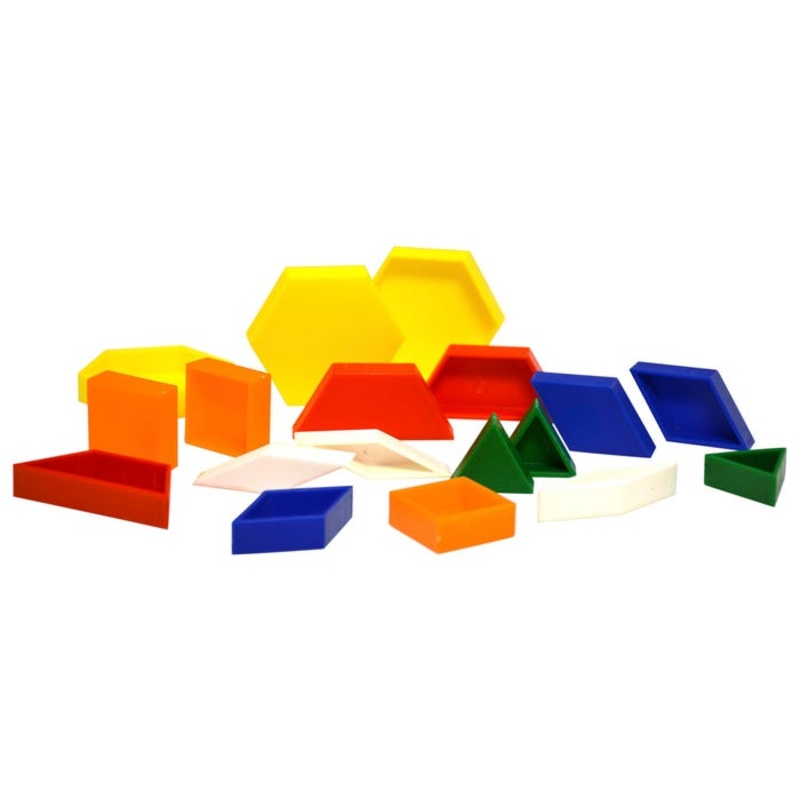 School Smart Plastic Pattern Blocks, Set of 250