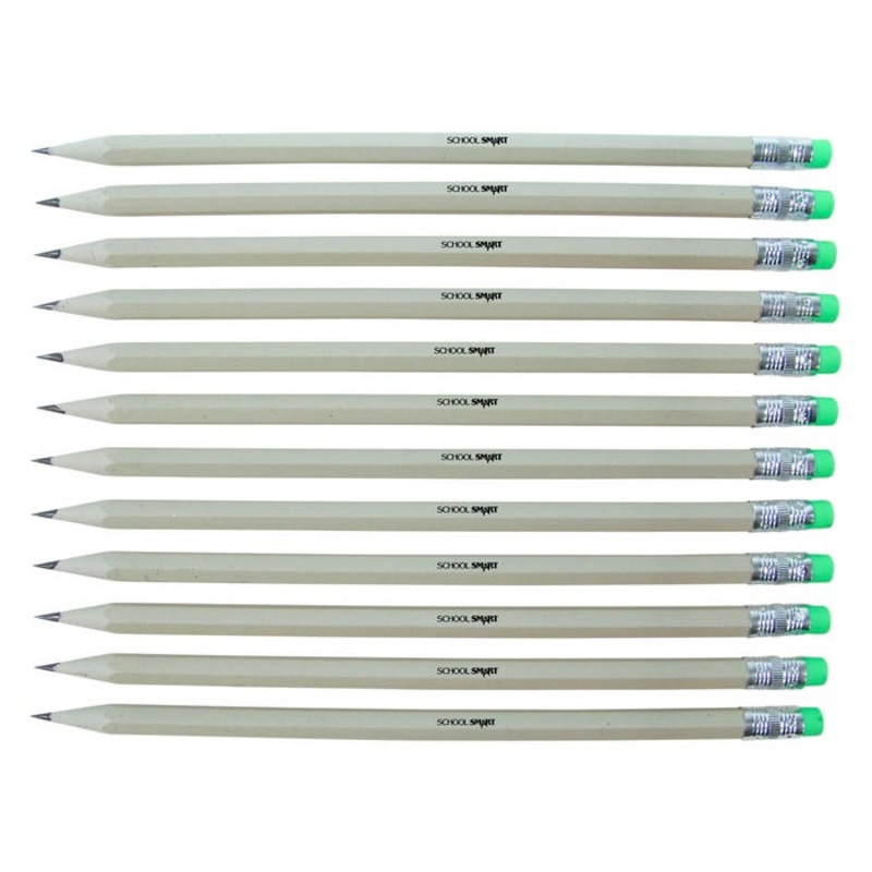 School Smart BioFiber No. 2 Pencils, Pre-Sharpened, Natural, Box of 12