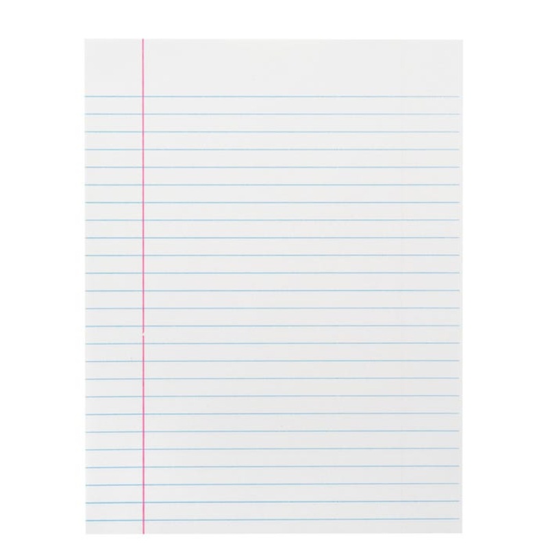 School Smart Composition Paper, Red Margin, 8 x 10-1/2 Inches, White, 500 Sheets