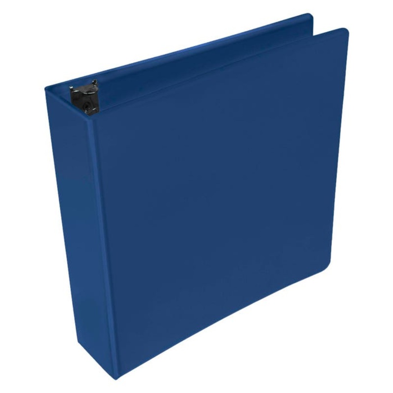 School Smart D Ring View Binder, Polypropylene, 1-1/2 Inches, Blue