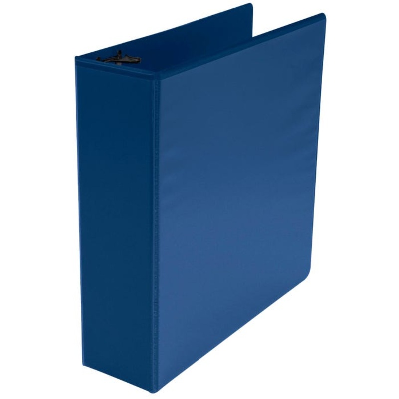 School Smart D Ring View Binder, Polypropylene, 3 Inches, Blue