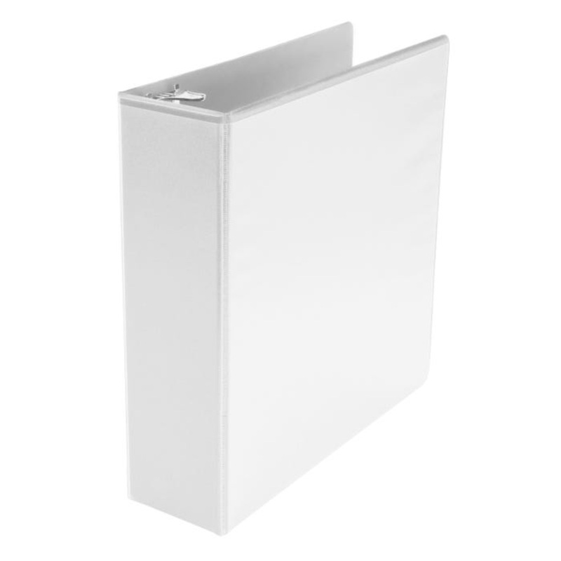 School Smart D Ring View Binder, Polypropylene, 3 Inches, White