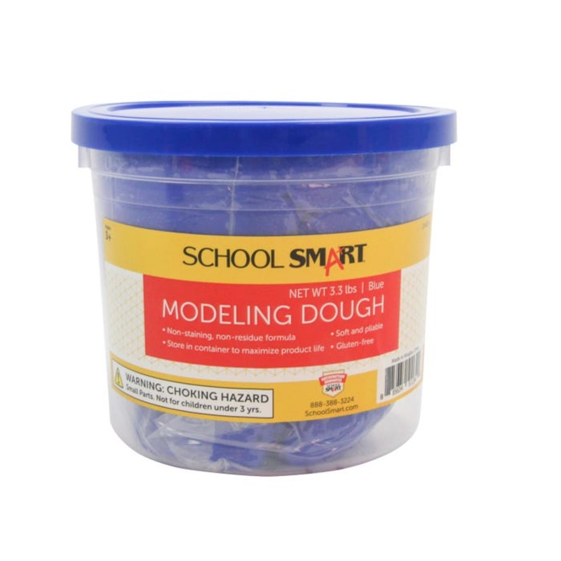 School Smart Gluten-Free Modeling Dough, 3-1/3 Pound Tub, Blue