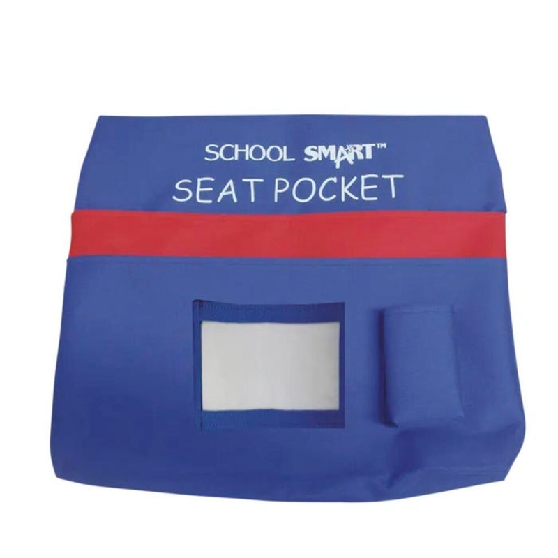 School Smart Seat Pocket, 15 x 14-1/2 Inches, Blue