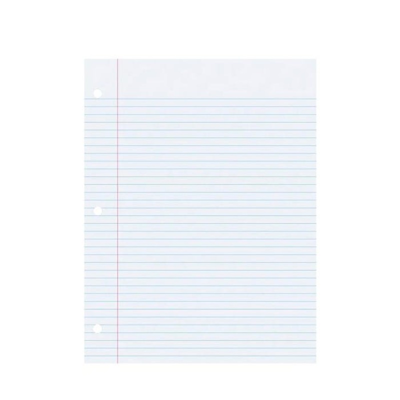 School Smart College Ruled Filler Paper, 3-Hole Punched, 8-1/2 x 11 Inches, 500 Sheets