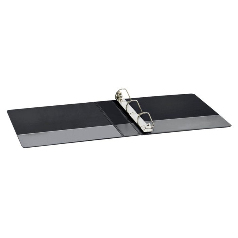 School Smart D Ring Binder, Polypropylene, 1-1/2 Inches, Black