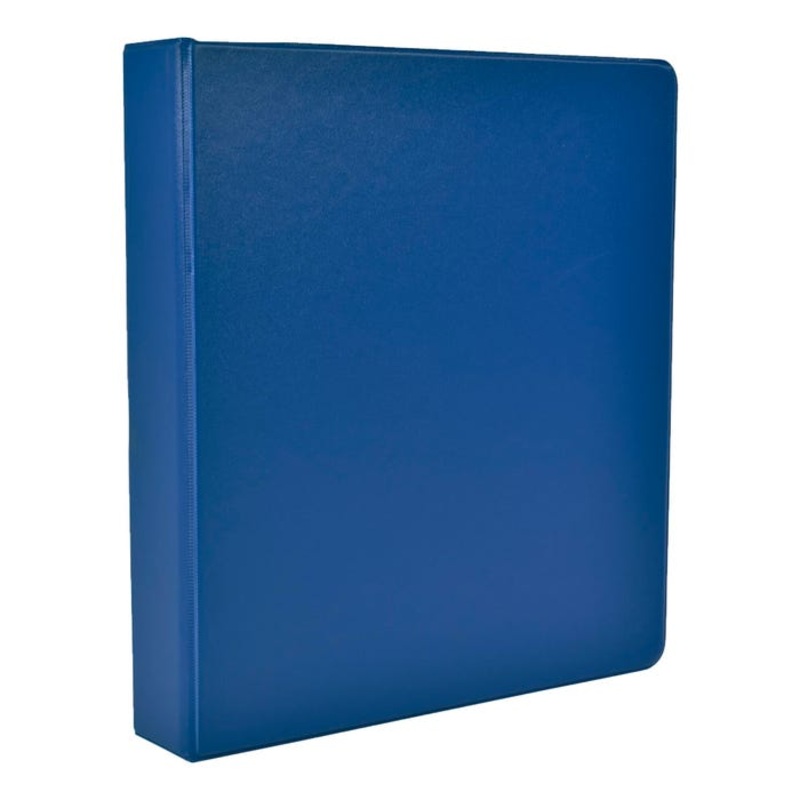 School Smart D Ring Binder, Polypropylene, 1-1/2 Inches, Blue
