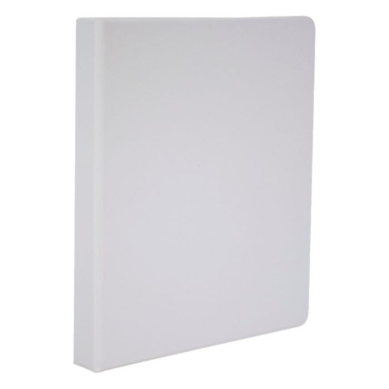 School Smart D Ring Binder, Polypropylene, 1-1/2 Inches, White
