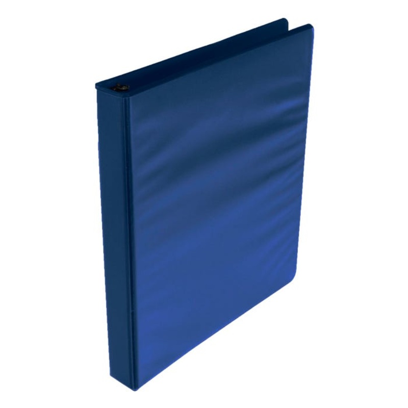 School Smart D Ring View Binder, Polypropylene, 1 Inch, Blue