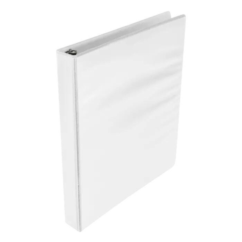School Smart D Ring View Binder, Polypropylene, 1 Inch, White
