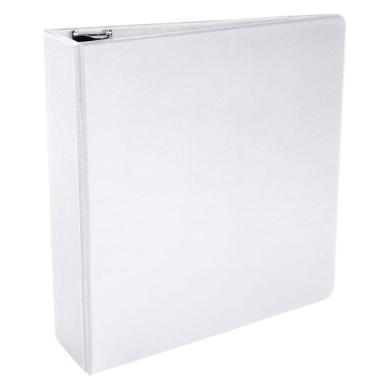 School Smart Round Ring Binder, Polypropylene, 3 Inches, White