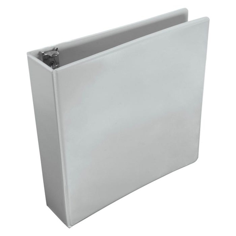 School Smart Round Ring View Binder, Polypropylene, 2 Inches, White