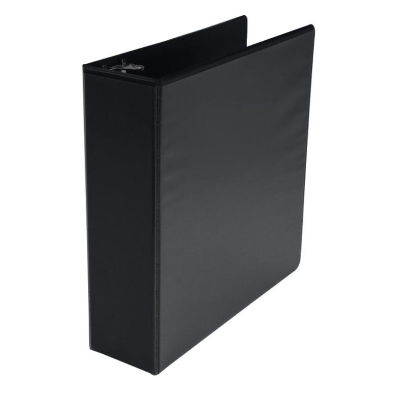 School Smart Round Ring View Binder, Polypropylene, 3 Inches, Black