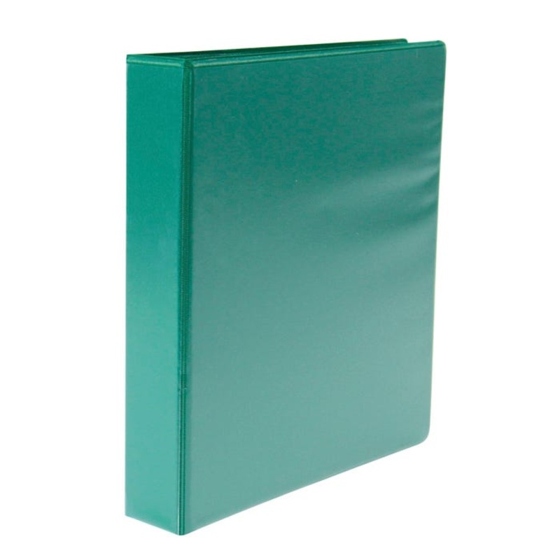 School Smart Polypropylene Round Ring View Binder, 1-1/2 Inches, Green